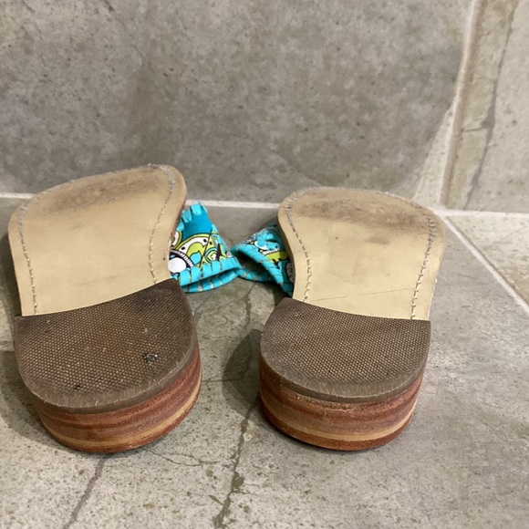 Jack Rogers Size 6 Teal Leather Sandals - Picture 8 of 8